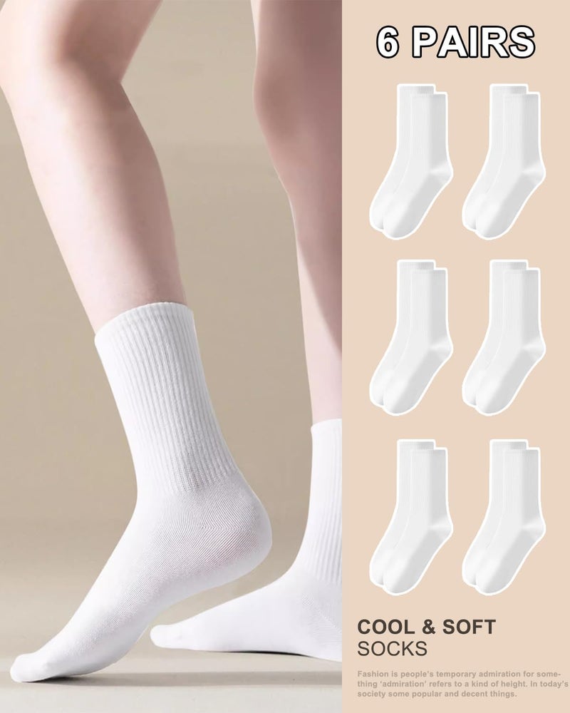 SHIZEN Womens Crew Socks 3-12 Pairs Pack Size 6-11 - Image 4